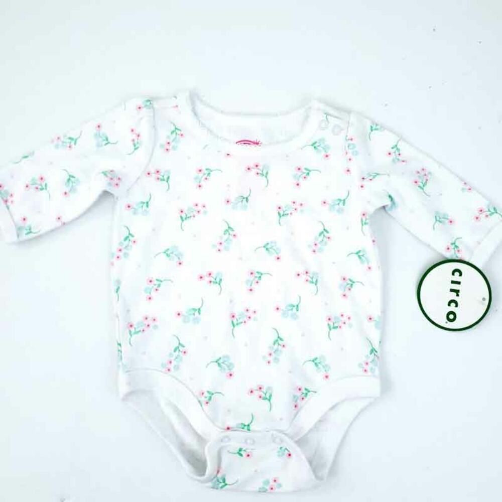 NEW Circo One Piece Outfit Flower Girl Newborn Long Sleeve Floral NB Girls